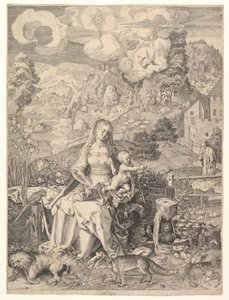 Szűz és gyermek egy tájban, kb. 1597. alkotó: Aegidius Sadeler II
