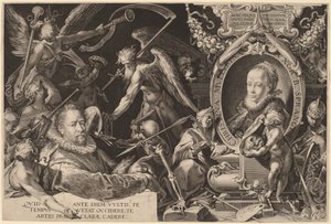 Bartholomaeus Spranger és néhai felesége Christina Muller alkotó: Aegidius Sadeler II, after Bartholomaeus Spranger