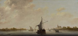 A Maas kilátása Dordrechtnél alkotó: Aelbert Cuyp