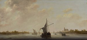 Kilátás a Maasról Dordrechtben, 1645-46 körül alkotó: Aelbert Cuyp