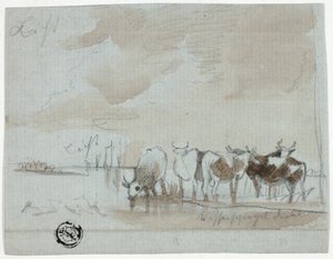 Szarvasmarha a vízben alkotó: Aelbert Cuyp