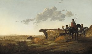 Táj pásztorokkal, 1650-52 körül alkotó: Aelbert Cuyp