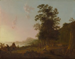 Táj az egyiptomi repüléssel, kb. 1650. alkotó: Aelbert Cuyp
