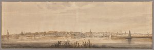 Dordrecht és a Maas folyó panorámaképe alkotó: Aelbert Cuyp