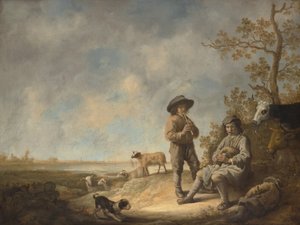 Piping Shepherds, kb. 1643-44. alkotó: Aelbert Cuyp