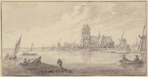 Faúsztatók Dordrecht előtt alkotó: Aelbert Cuyp