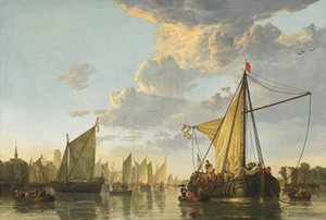 A Maas Dordrechtnél, 1650 körül (olaj, vászon) alkotó: Aelbert Cuyp