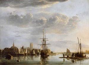 Dordrecht látképe, 1652-53 körül (olaj, vászon) alkotó: Aelbert Cuyp