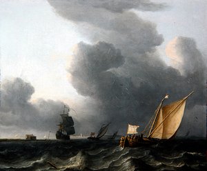 Két holland Smalschip és egy háborús ember (olaj, vászon) alkotó: Aernout Smit
