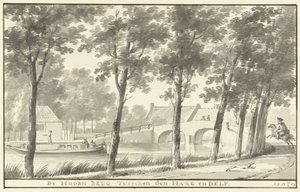 A Hoornbrug Hága és Delft között alkotó: Aert Schouman