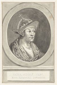 VII. Adolf nassaui császár portréja, ovális, jobbra néz alkotó: Aert Schouman