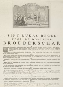 A dordrechti Szent Lukács céh szabályzata, 1736 alkotó: Aert Schouman