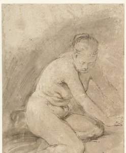 Térdelő női akt kitárt karokkal alkotó: Aert de Gelder (attributed to)