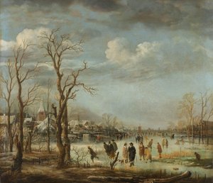 Folyókép télen, 1630-60 alkotó: Aert van der Neer