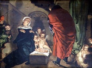 Betlehem (olaj, vászon) alkotó: Aertgen Claesz van Leyden