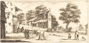 Egy templom alkotó: After Jacques Callot