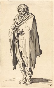 Csupasz fejű és lábú koldus alkotó: After Jacques Callot