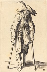 Koldus fa lábbal alkotó: After Jacques Callot