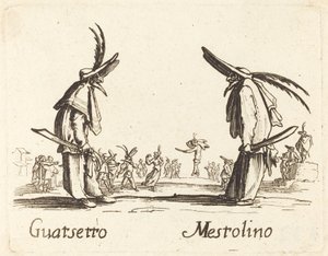 Guatsetto és Mestolino alkotó: After Jacques Callot