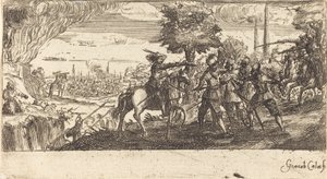 Táj csata jelenettel alkotó: After Jacques Callot