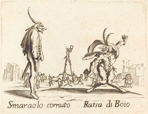 Smaralo Cornuto és Ratsa di Boio alkotó: After Jacques Callot