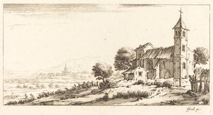 Falusi templom alkotó: After Jacques Callot