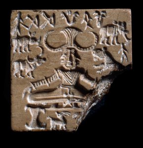 Shiva Pashupati Seal, Mohenj-daro, 2350-0000 Bosi (Statiban)