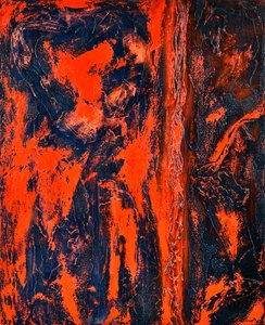 Piros 2, 2014 (vegyes technika olaj, vászon)