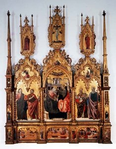 Szűz koronázása, triptichon alkotó: Agnolo and Bartolomeo degli Erri