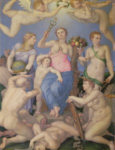 A boldogság allegóriája, 1567 körül (olaj, réz) alkotó: Agnolo Bronzino