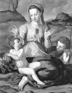 Madonna és gyermeke Szent Jánossal alkotó: Agnolo Bronzino
