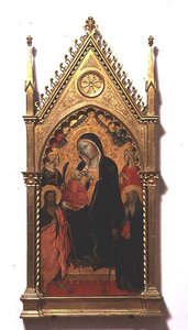 Madonna del Latte szentekkel (tempera, tábla)