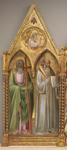 Szent András és Szent Benedek Gábriel arkangyallal [bal oldali panel]