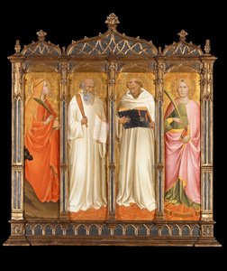 Szent Mária Magdolna, Benedek, Clairvaux-i Bernard és Alexandriai Katalin, 1380 körül