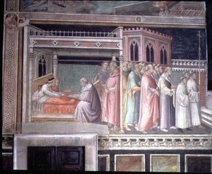 A szent öv csodája, részlet a Szűz élete és a Szent öv legendája című ciklusból, a Capella della Sacra Cintola-ból