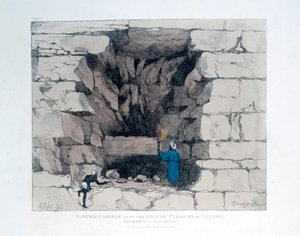 Kényszerút a gízai második piramisban, Egyiptom, 1820