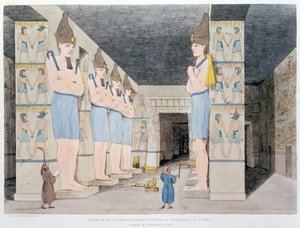 "A templom belseje Ybsombulban Núbiában", 1820-1822