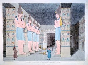 A templom belseje Ybsombulban, Núbiában, 1820