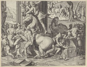 A mágusok imádása (jobb alsó rész) alkotó: Agostino Carracci