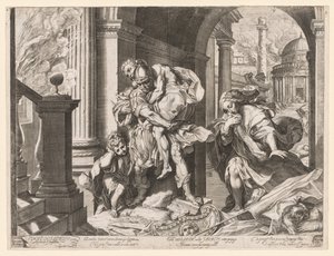Aeneas és családja Trójából menekülve, 1595.