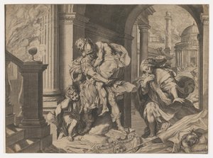 Aeneas és családja Trójából menekül, 1595.