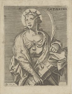 Alexandriai Katalin S. Catarina (cím a tárgyon) alkotó: Agostino Carracci