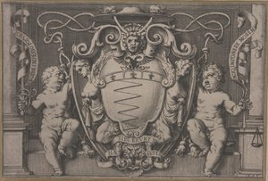 Filippo Sega bíboros címere alkotó: Agostino Carracci