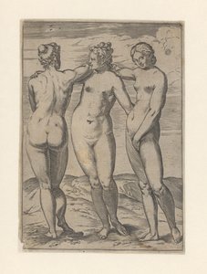 A három grácia Lascivie (sorozat címe) alkotó: Agostino Carracci