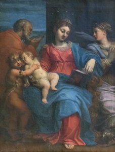 Szent család Szent Margittal alkotó: Agostino Carracci
