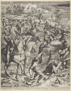 Krisztus keresztre feszítése (bal oldal) alkotó: Agostino Carracci