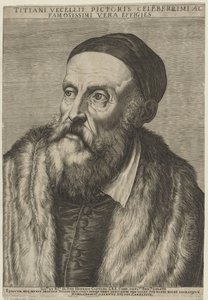 Tizian festő portréja alkotó: Agostino Carracci