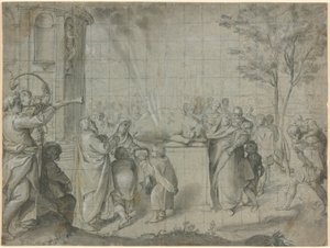 Pelias feláldozása Neptunusznak alkotó: Agostino Carracci