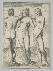 A három grácia alkotó: Agostino Carracci