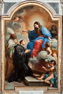 A Szűz Tolentinói Szent Miklóssal (olaj, vászon